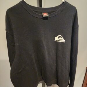 Quiksilver Black Logo Crewneck Sweatshirt